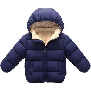 Toddler Baby Hooded Down Jacket Thicken Warm Winter Puffer Coat Unisex 18-24M